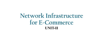 Network Infrastructure
for E-Commerce
UNIT-II
 