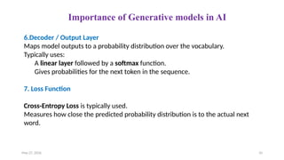 UNIT-II Generative Models for Text on te | PPTX