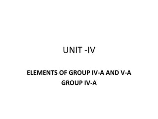 Elements of group IV A and V A compounds | PPTX