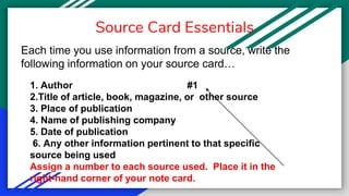 Research methedology-Methods of Taking Notes | PPTX