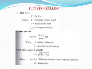 FLAT STRIP ROLLING
 