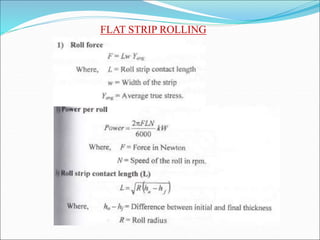 FLAT STRIP ROLLING
 