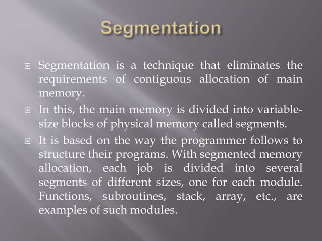 Memory Management in real time operating system | PPTX