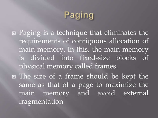 Memory Management in real time operating system | PPTX