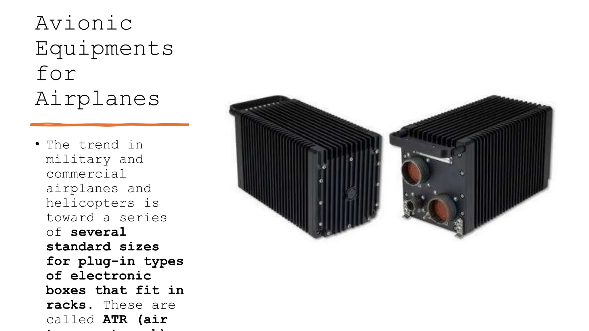 Avionics Box Rack Heads up display and Types of flight controls.pptx