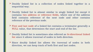 Linked list, Singly link list and its operations | PPT