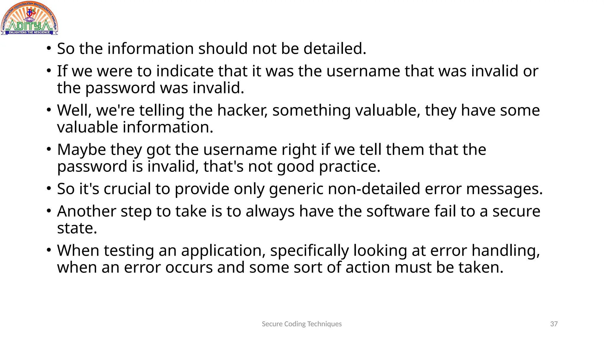 Secure coding techniques unit iii material ppt