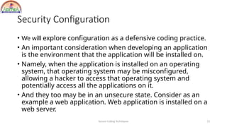 secure coding techniques unit-iii material | PPTX
