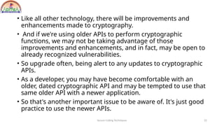 secure coding techniques unit-iii material | PPTX