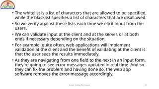 secure coding techniques unit-iii material | PPTX