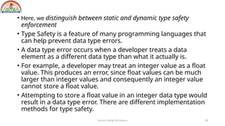 secure coding techniques unit-iii material | PPTX