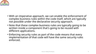 secure coding techniques unit-iii material | PPTX