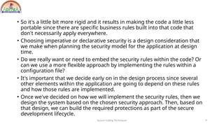 secure coding techniques unit-iii material | PPTX