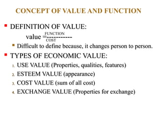 Value Features UNIT-III PRODUCT PLANNING AND PROCESS PLANNING.ppt