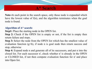 Unit-III-AI Search Techniques and solution's | PPTX