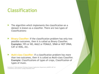 Classification Algorithms and Decision Trees in Machine Learning | PPTX