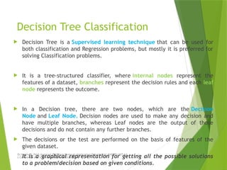 Classification Algorithms and Decision Trees in Machine Learning | PPTX