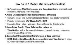Lesk Algorithm Nlp natural language processing unit-3 ppt | PPTX