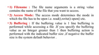 Python UNIT-III-part-1.pptx File Handling | PPTX