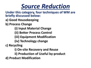 Source Reduction Tech Example UNIT-III-POLLUTION FROM MAJOR INDUSTRIES.pptx