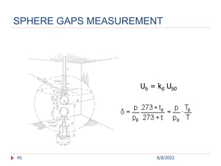 SPHERE GAPS MEASUREMENT
45
Ub = kd Ub0
8/8/2022
 