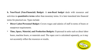 UNIT-III BUDGETING concepts, principles, types Budget proposal, cost ...