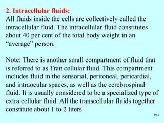 Fluid In Cells Unit III, chapter-1-Body fluids and Blood | PPT