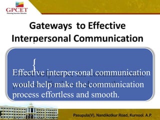 Interpersonal Communication | PPTX