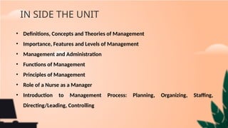 UNIT-II INTRODUCTION TO MANAGEMENT PROCESS.pptx