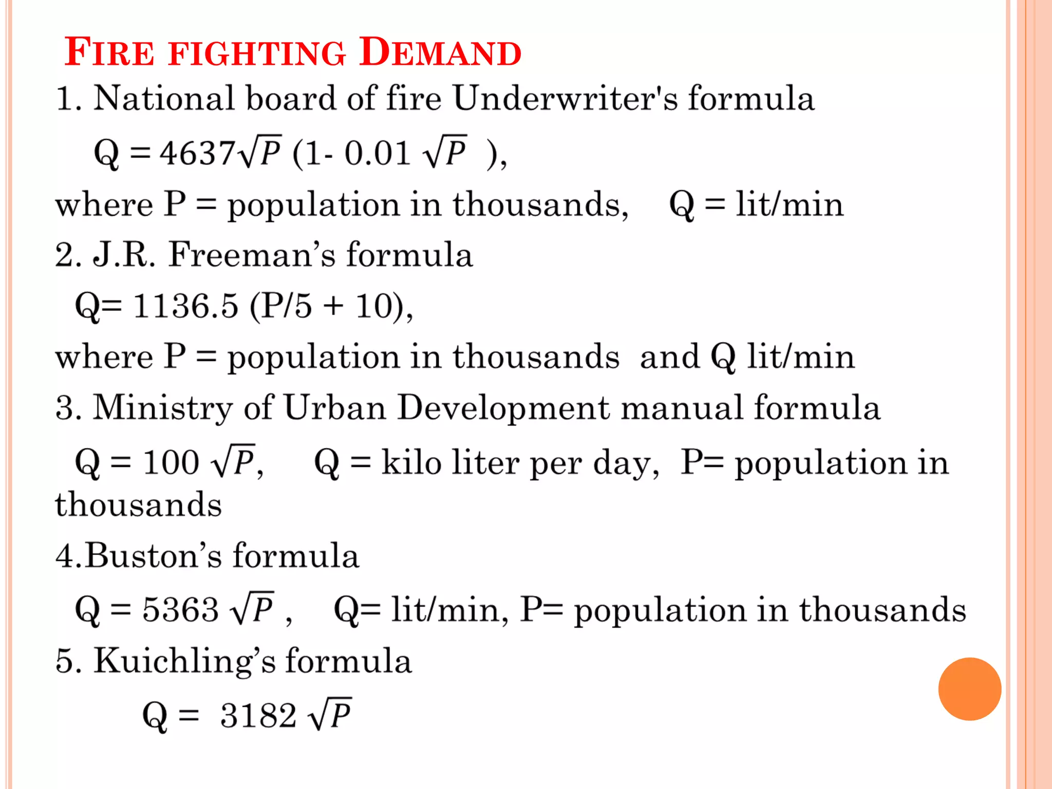 FIRE FIGHTING DEMAND
 