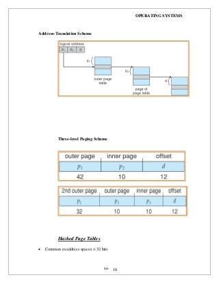 OPERATING SYSTEMS
iii- 18
Address-Translation Scheme
Three-level Paging Scheme
Hashed Page Tables
 Common in address spaces > 32 bits
 