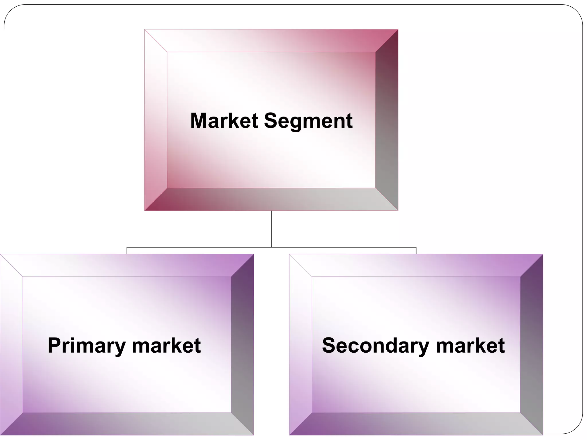 Market Segment
Primary market Secondary market
 
