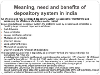 Depository System | PPT