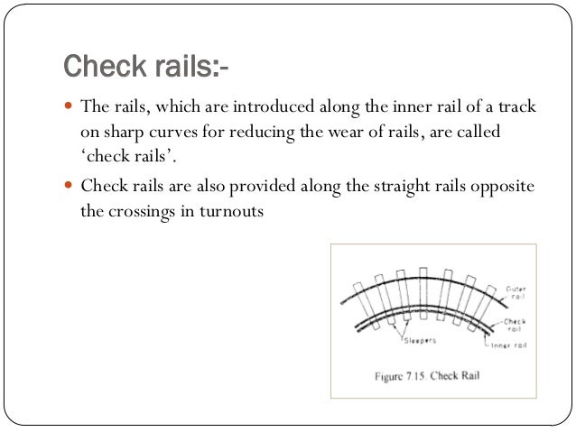 check rails the rails which are introduced along the inner