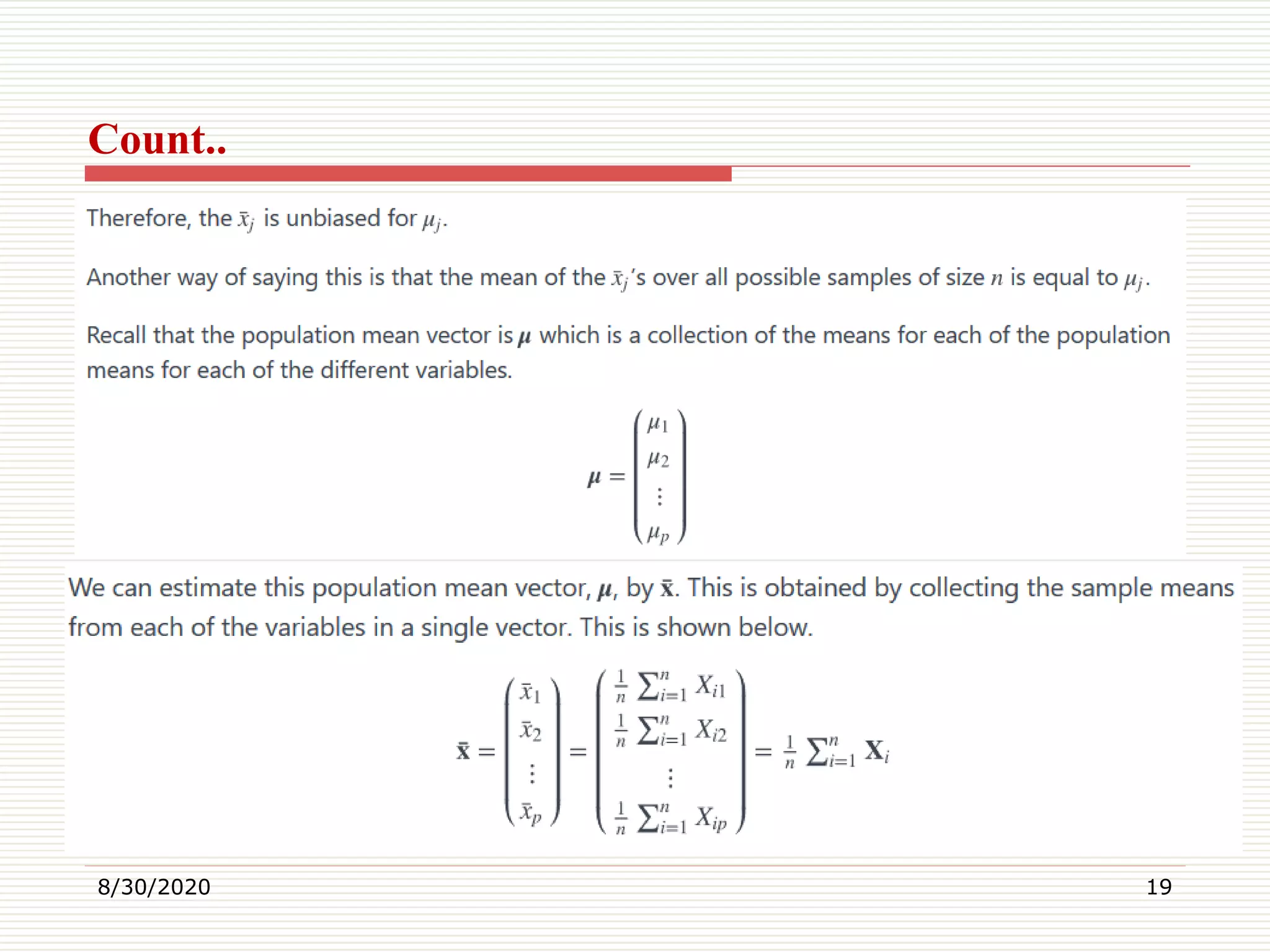 Count..
8/30/2020 19
 