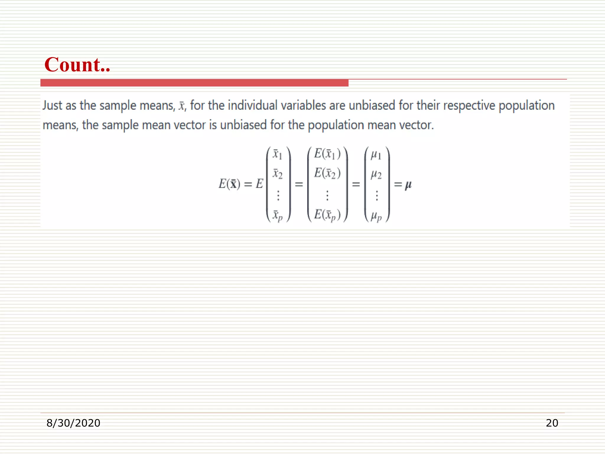 Count..
8/30/2020 20
 