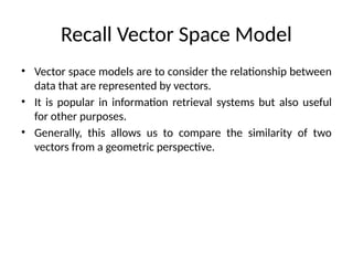 Unit - III Vector Space Model in Natura Languge Processing .pptx