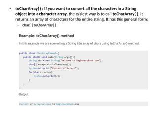 Unit - II Java object oriented programming in java | PPTX