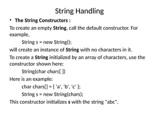 Unit - II Java object oriented programming in java | PPTX