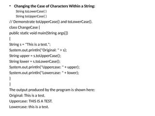 Unit - II Java object oriented programming in java | PPTX