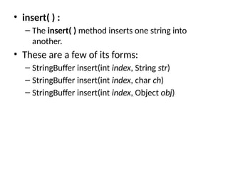 Unit - II Java object oriented programming in java | PPTX