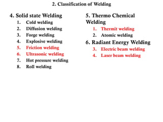 UNIT - II JOINING PROCESS, welding Technology | PPTX