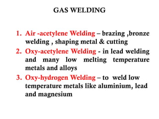 UNIT - II JOINING PROCESS, welding Technology | PPTX