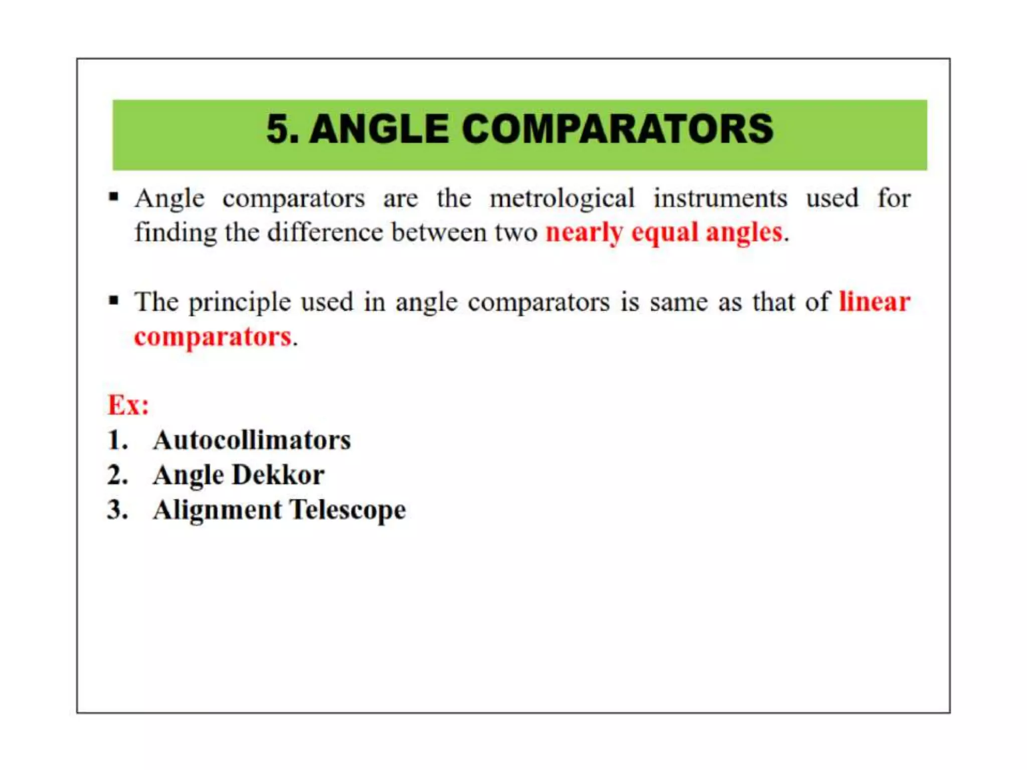 UNIT-II Linear and Angular Measurements.pptx