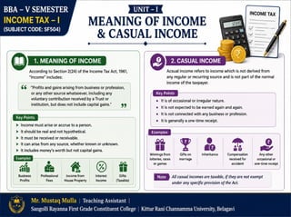 Income Tax–I Unit 1 | Meaning, Types, Residential Status & Tax Liability