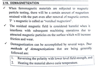 Unit II SURFACE NDE METHODS 
