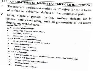Unit II SURFACE NDE METHODS 