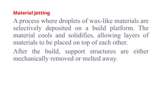 UNIT -I INTRO to additive manufacturing, types and applications | PPTX