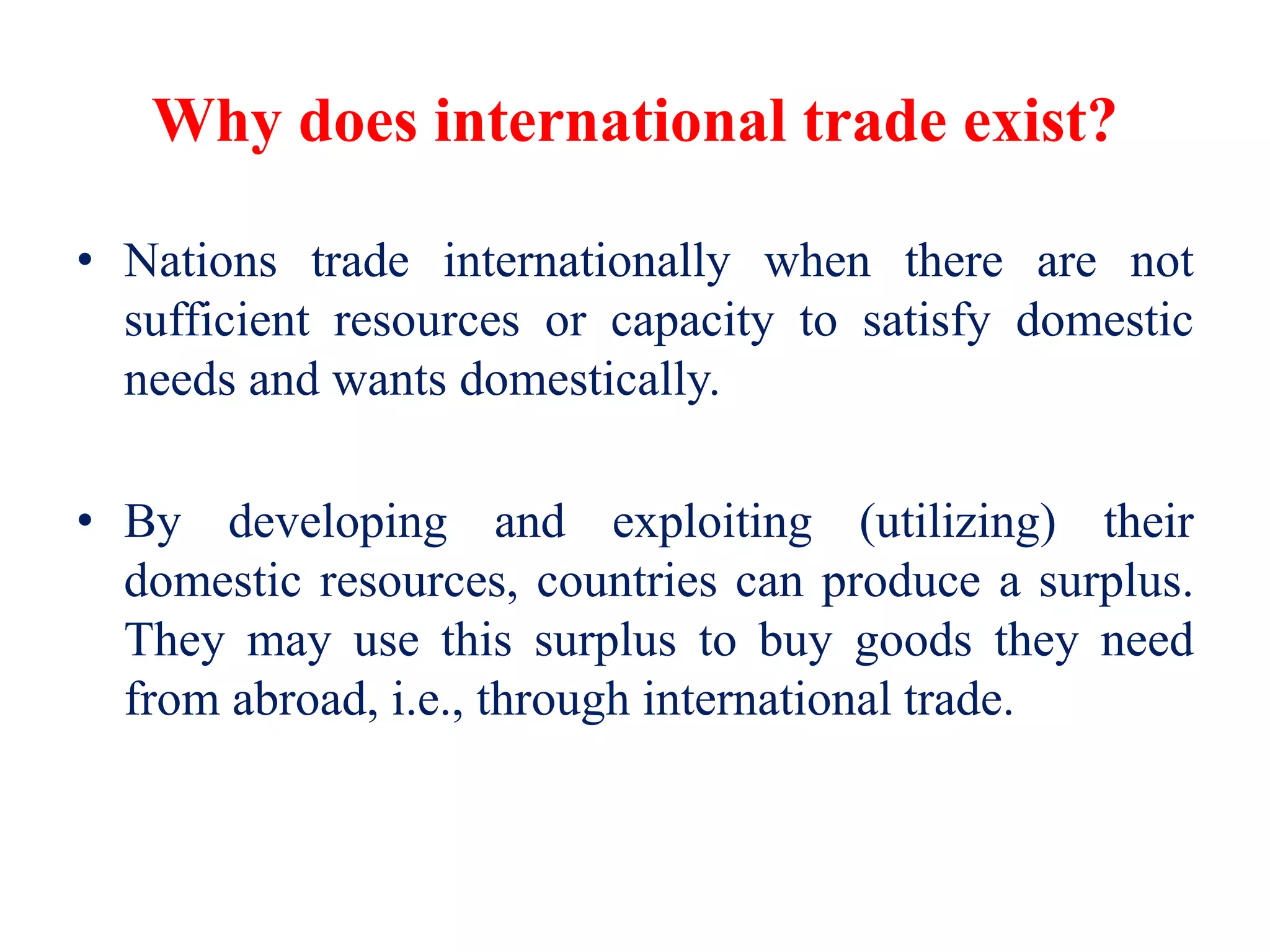 International Trade & Development - Introduction | PPTX