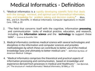Unit - I Introduction to Medical Informatics.pptx